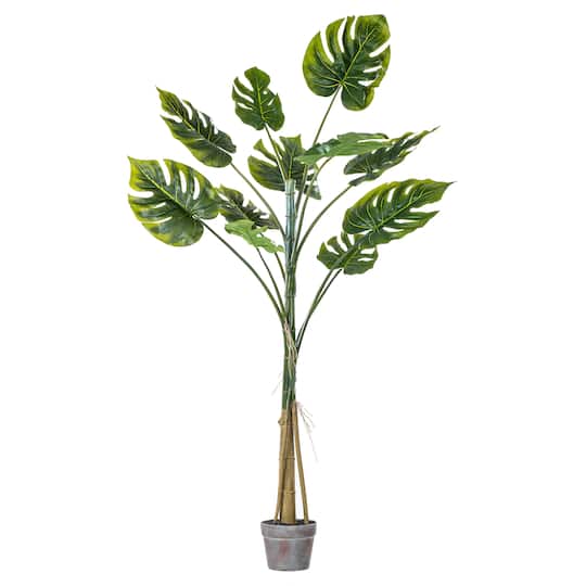 4.5Ft Potted Grand Split Philodendron Tree By Vickerman in Green | 4.5 ft | Michaels®